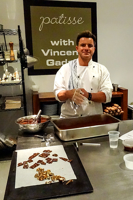 Vincent preparing to play with chocolate